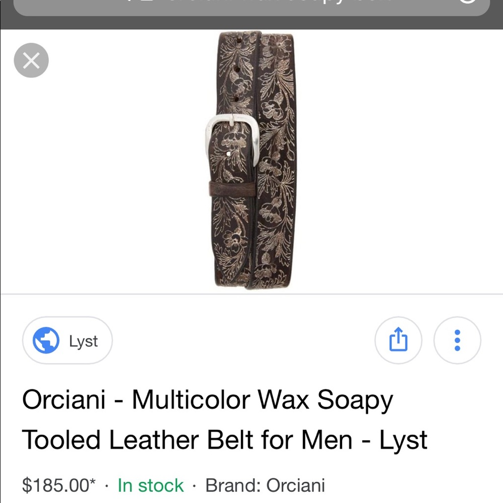 SALE!!AUTHENTIC ORCIANI LEATHER BELT